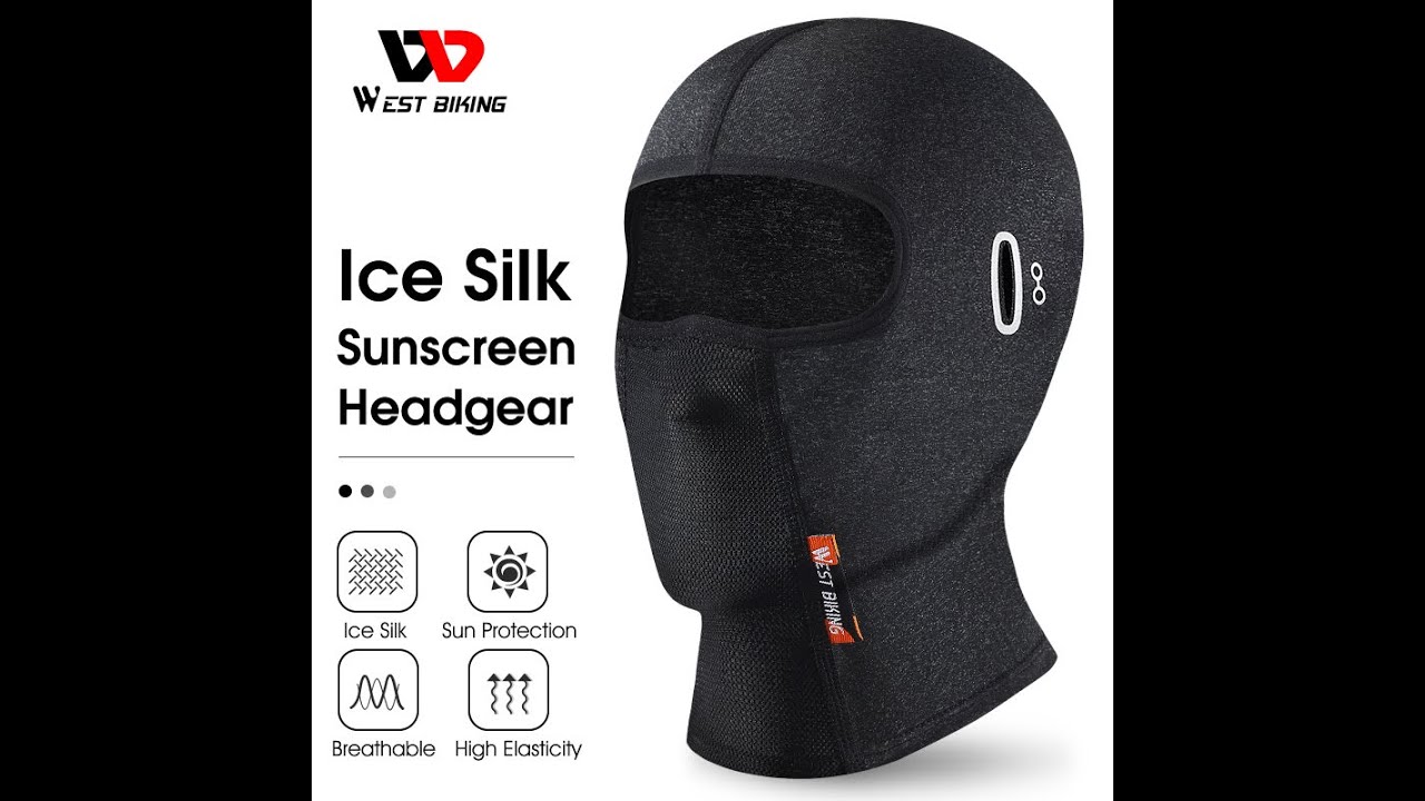 WEST BIKING Balaclava Full Face Mask Summer Ice Silk Anti-UV Tube Mask For Motorcycle Bike Windproof