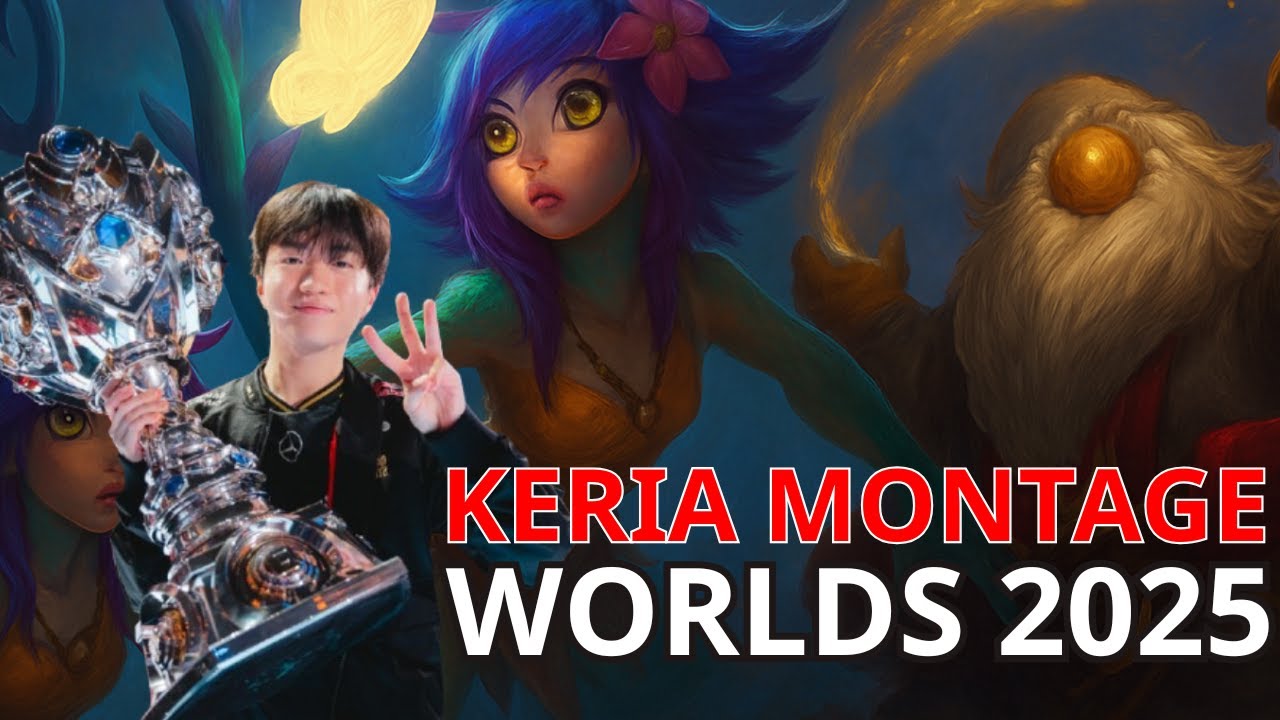 T1 Keria Worlds 2025 Montage - Top 15 Insane Keria Plays
