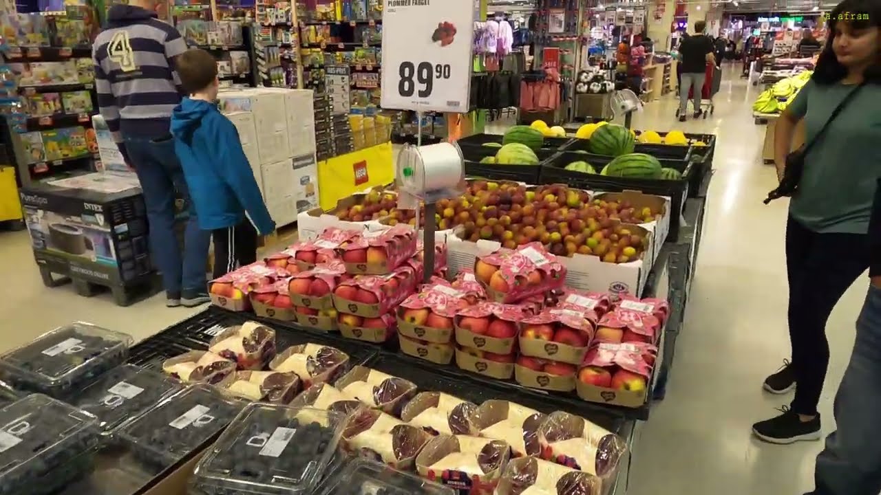 [4K] Largest Shopping Mall and COOP Supermarket in Bergen Norway