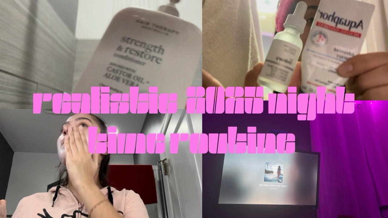 realistic 2024 night time routine: hair routine, skin care routine & etc *dont own copy rights