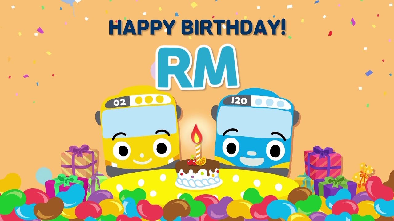 Happy Birthday l Happy Birthday BTS RM! l Happy Birthday Name Song l Tayo Happy Birthday
