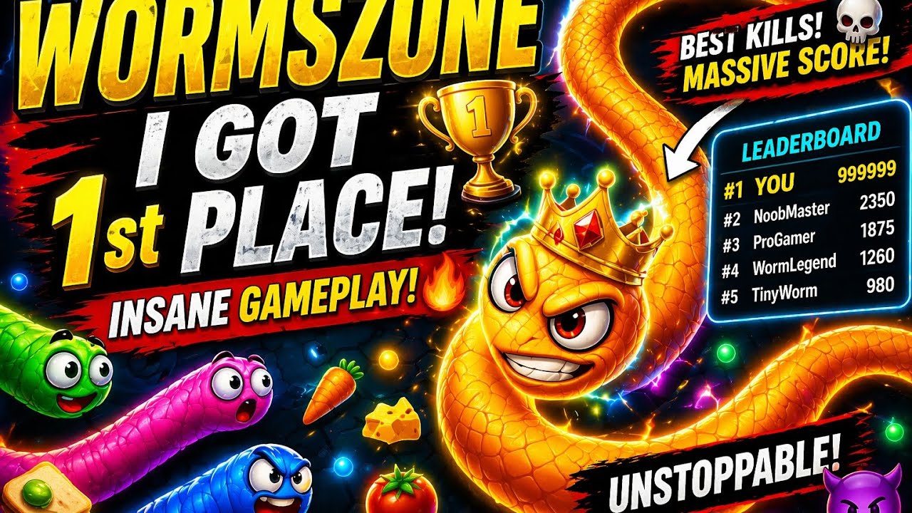 EPIC SNACK VS WARMS BATTLE IN WORMS ZONE!  INSANE GAMEPLAY
