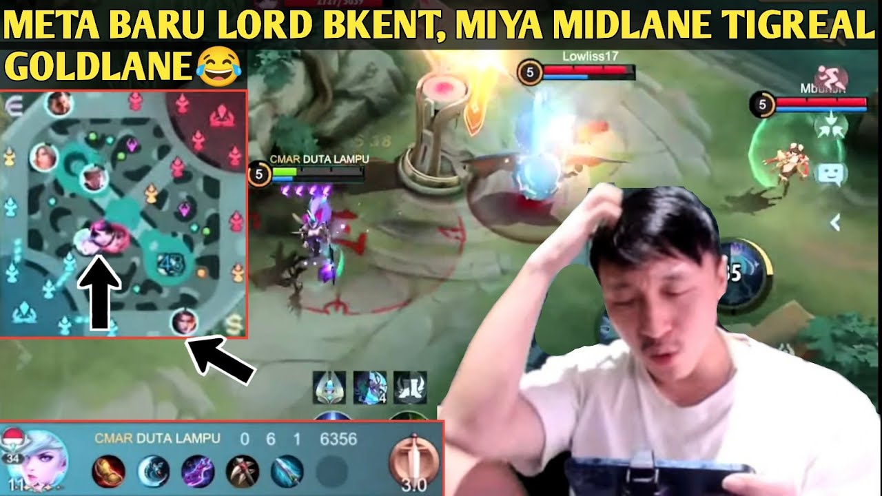 META BARU LORD BKENT, MIYA MIDLANE + TIGREAL GOLDLANE😂, AUTO KEBANTAI😂😂