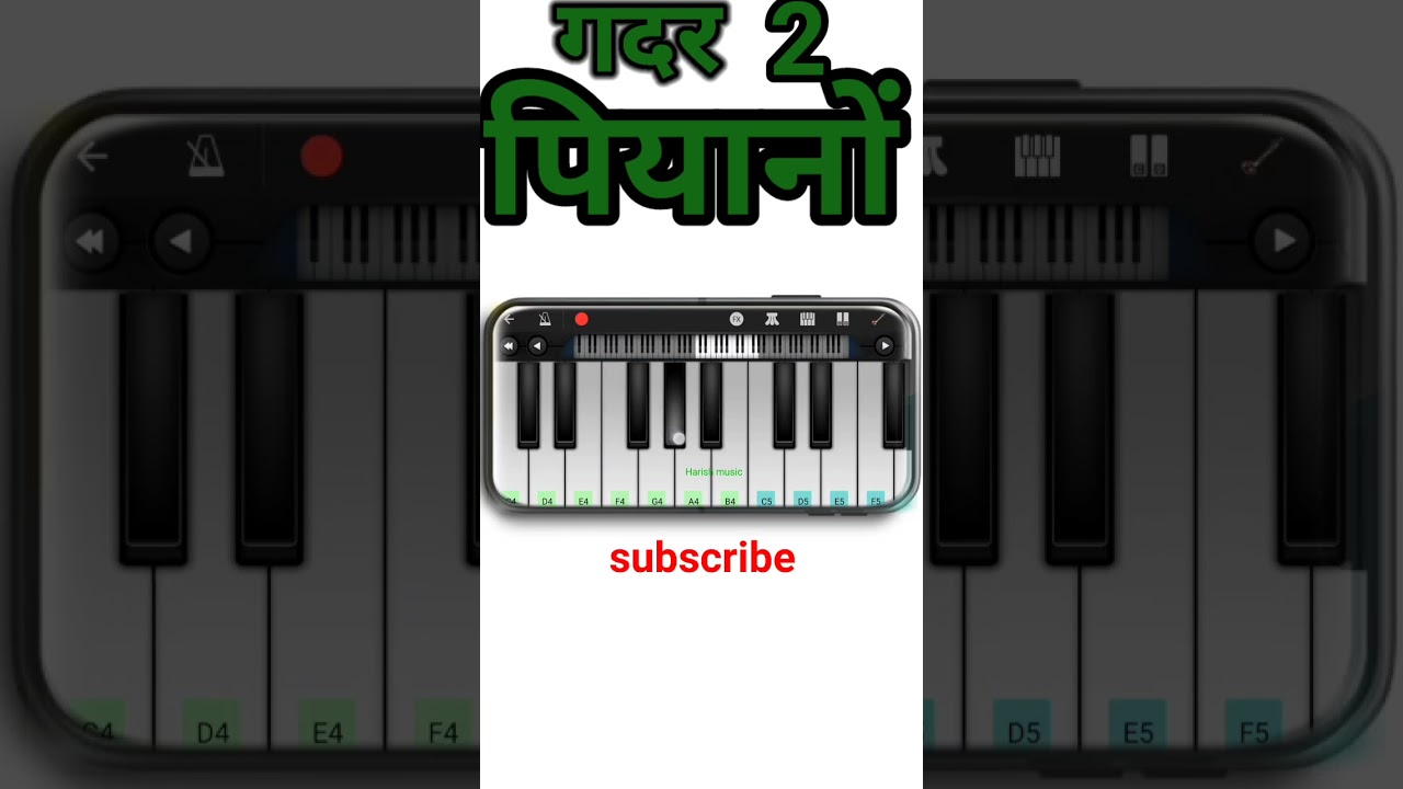 Ud Ja Kale Kawan | Gadar 2 | Mobile Piano Tutorial