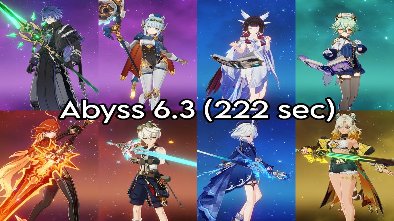 New 6.3 abyss C0 Flins x C0 Colombina x C0 Mavuika | 222 sec