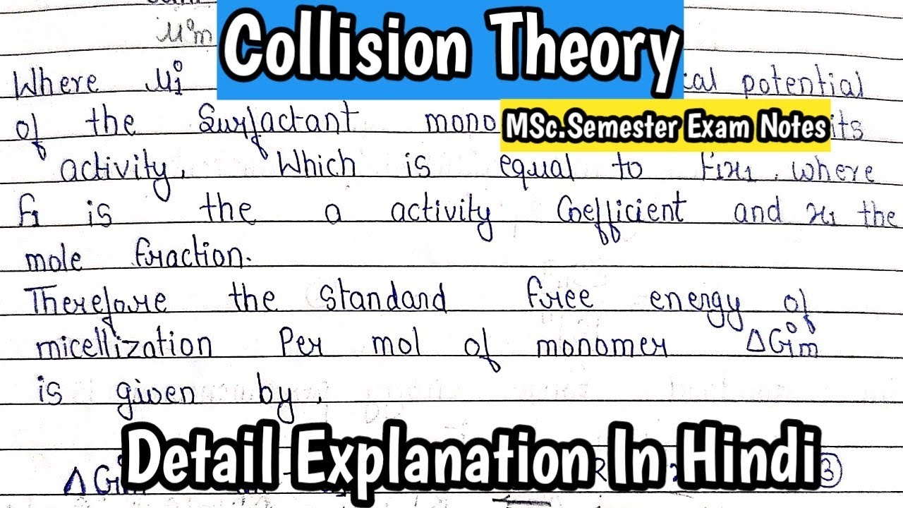 Collision Theory |Theory of Reaction Rates |#physical_chemistry |Activated Complex Theory |MSc.notes