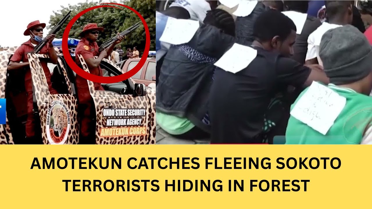 FLEEING TERROR!STS CAUGHT Running From SOKOTO AIRSTRIKES Busted In Ondo Forest by AMOTEKUN