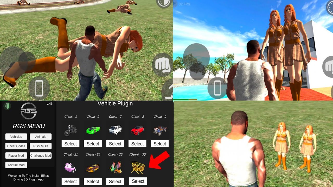 New giant npc cheat code | Plugin Update | top shocking myths and features in indian bike driving 3d