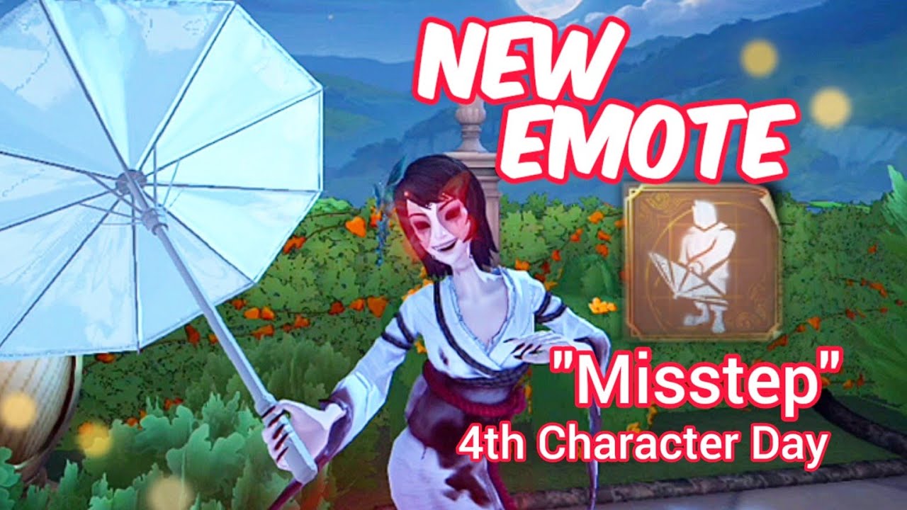 Identity V [NEW EMOTE] Geisha "Misstep" 4th Character Day | Now not only Wu Chang w/ Umbrella ☂️🤭