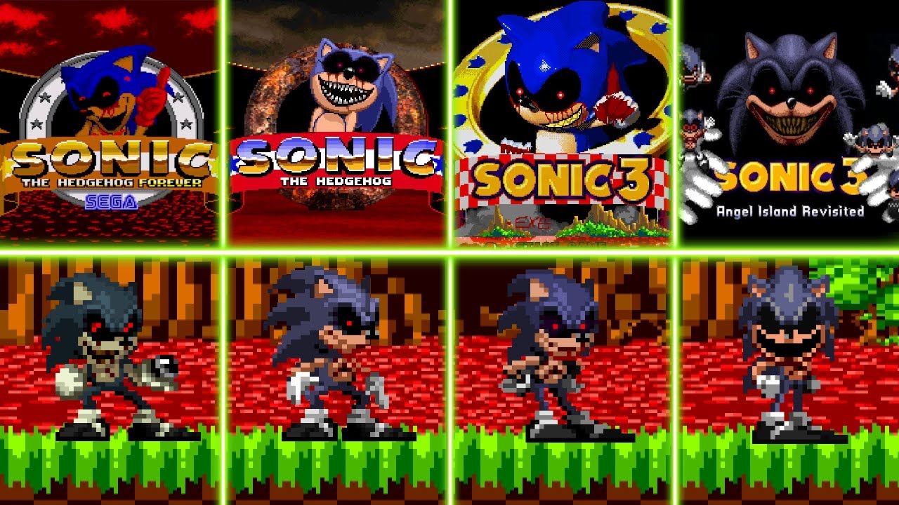 Evolution of Lord X Mods - Sonic.EXE Collection