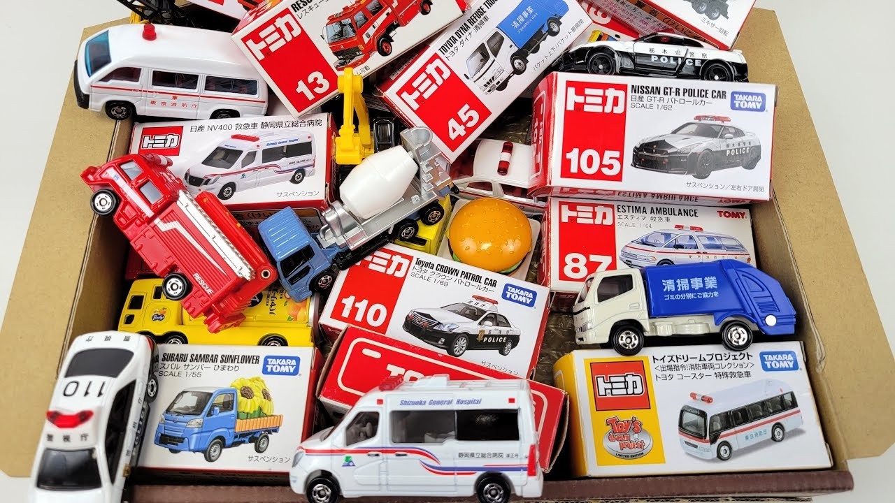 トミカ☆はたらくくるま開封＆コンボイ収納 | Tomica Work Vehicles Unboxing & Loading into Convoy! Mini Toys