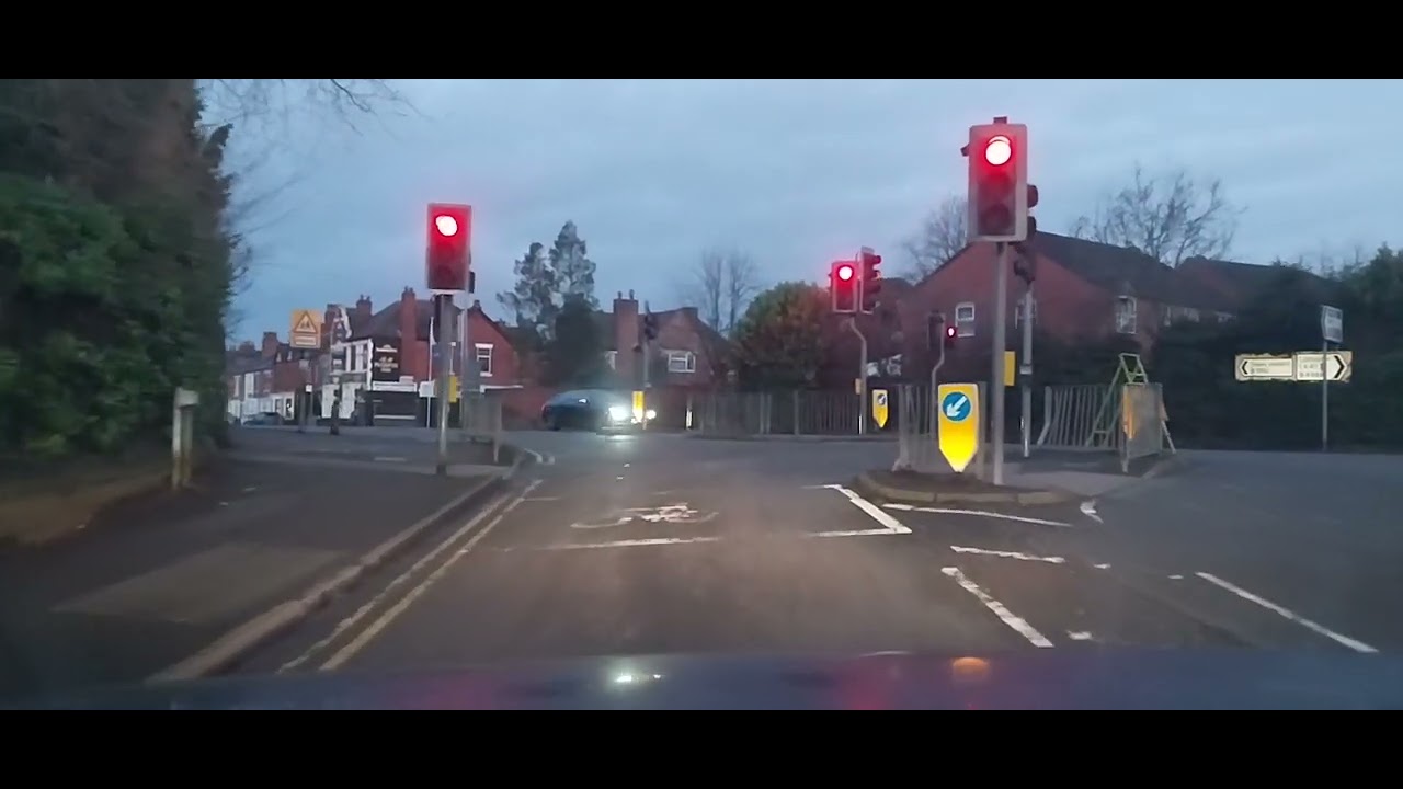 Dashcam burbage to hinckley roadworks on London road January 24th 2026