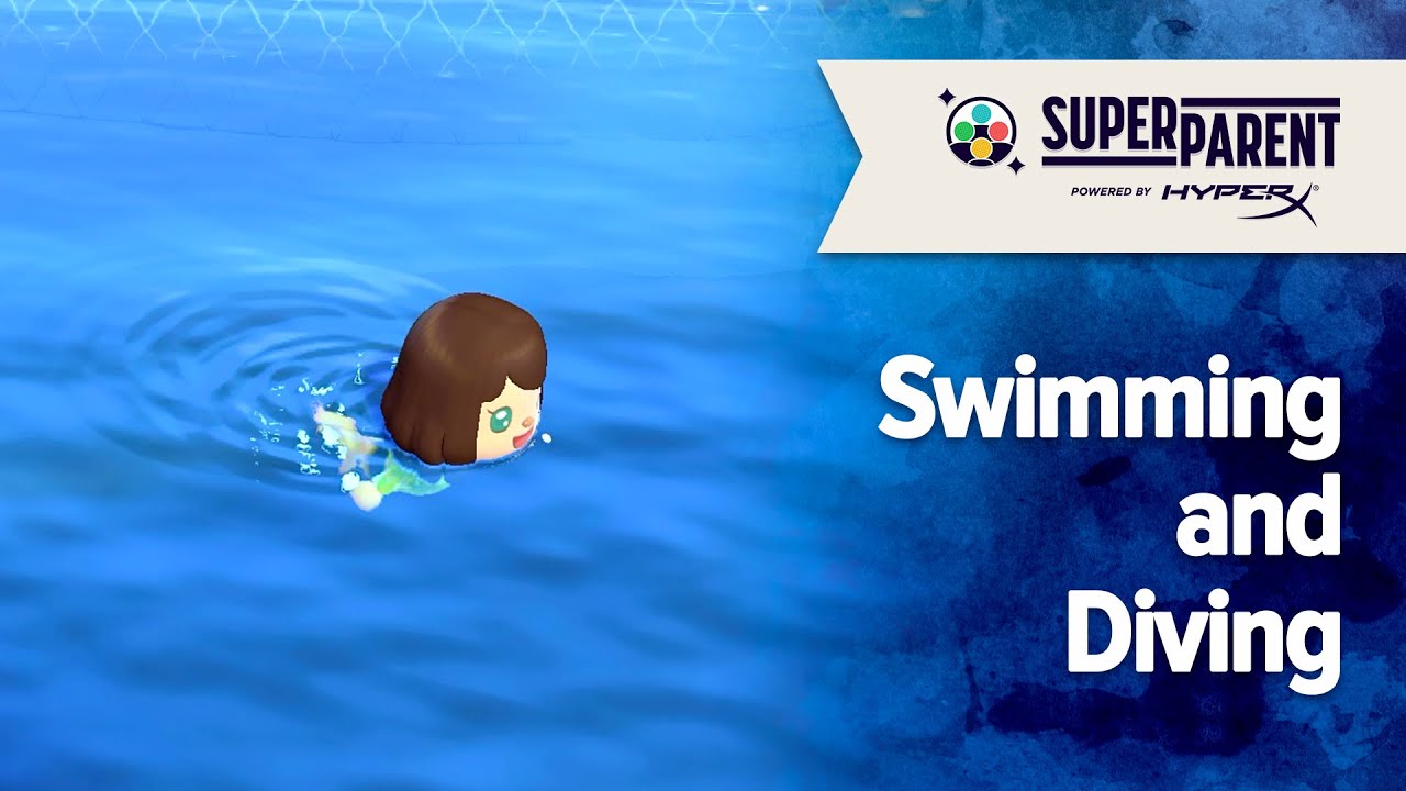 Animal Crossing: New Horizons - Swimming and Diving Gameplay