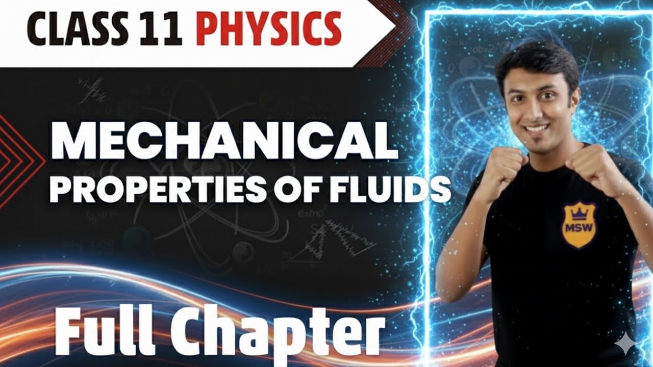 STD 11 CHAP 9 FLUID MECHANICS FAST REVISION
