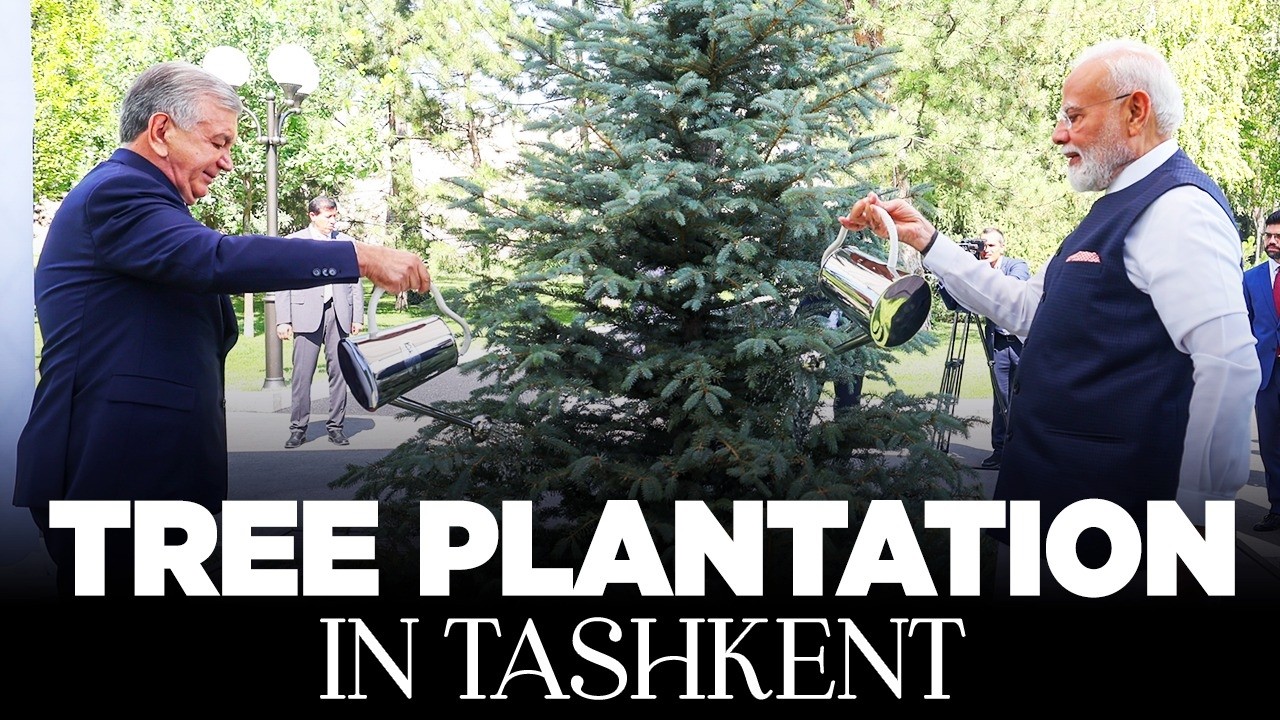 LIVE: PM Modi, Uzbekistan President Shavkat Mirziyoyev participate in a tree plantation ceremony