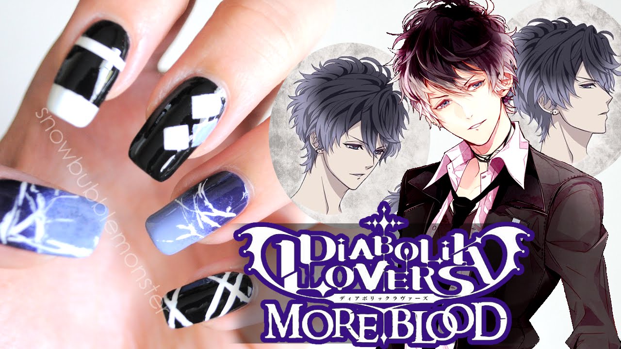 Diabolik Lovers MORE, BLOOD • Ruki Mukami Inspired Nails | snowbubblemonster