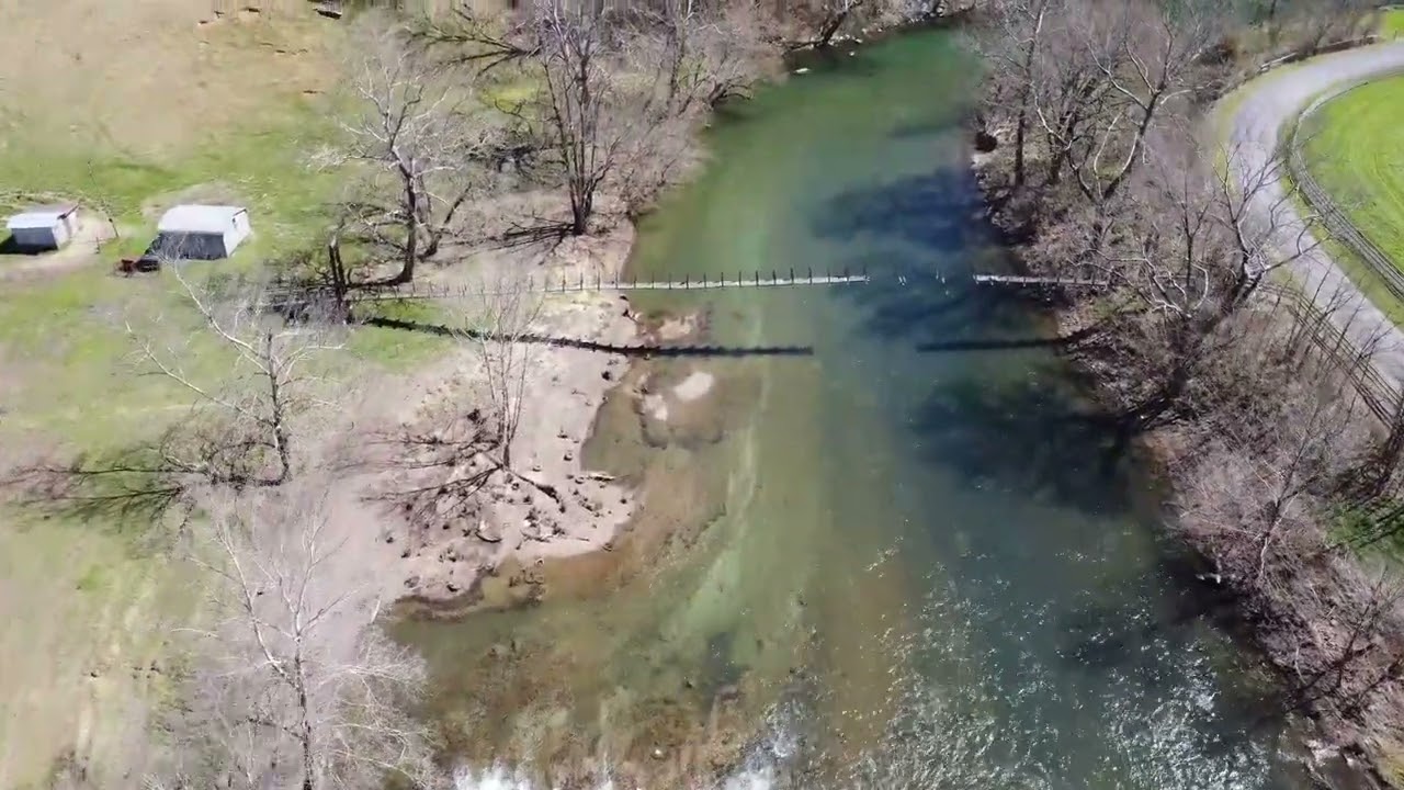 DJI Mini 2 - Swinging Bridge and Mendota VA - STRONG WINDS