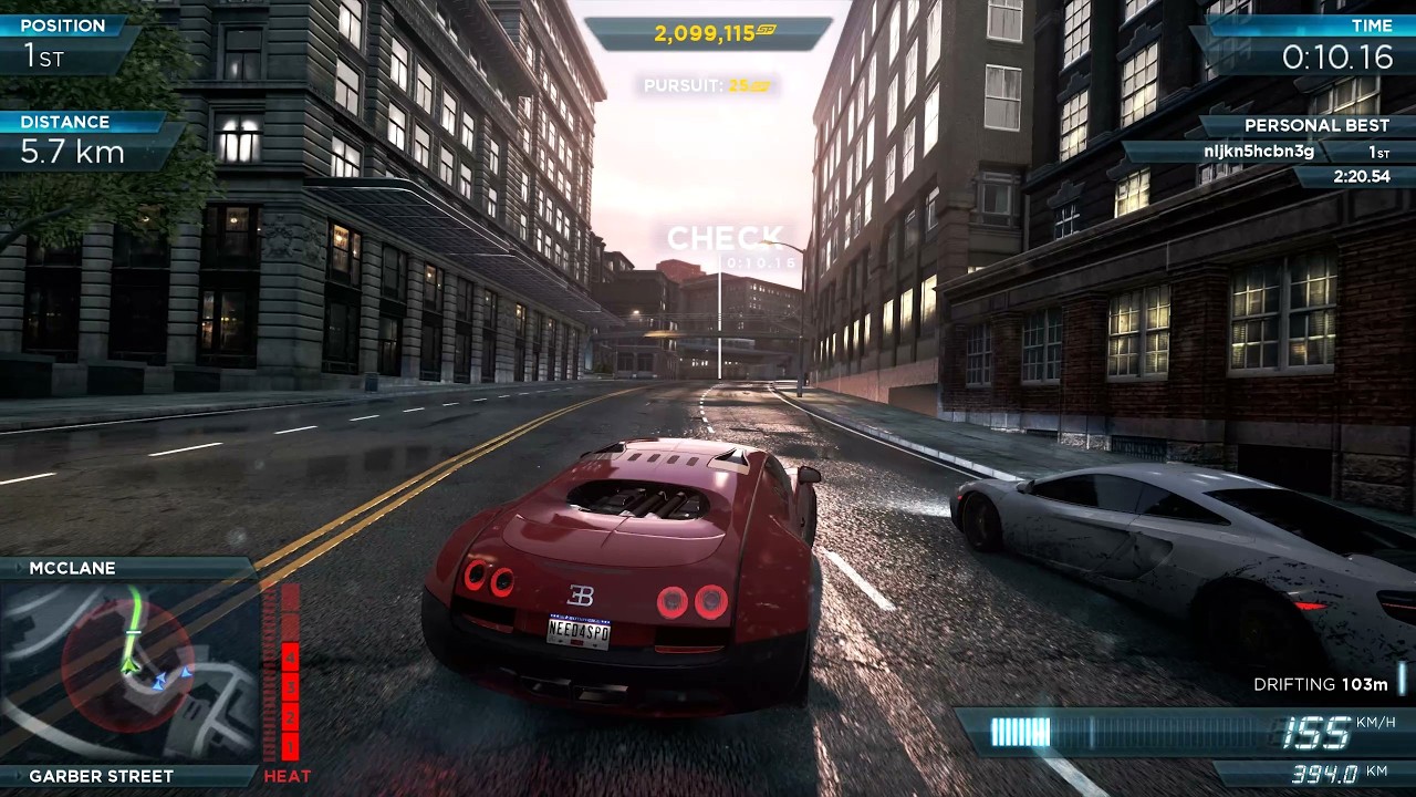 Bugatti Veyron Super Sport vs All Most Wanted Cars Fast Speed Racing | Need for Speed™ Most Wanted.