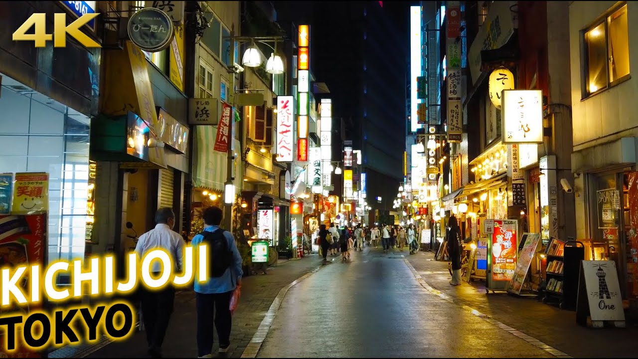Long Night Walk in KICHIJOJI in🗼Tokyo Japan🗼 one hour non stop [4K ASMR]