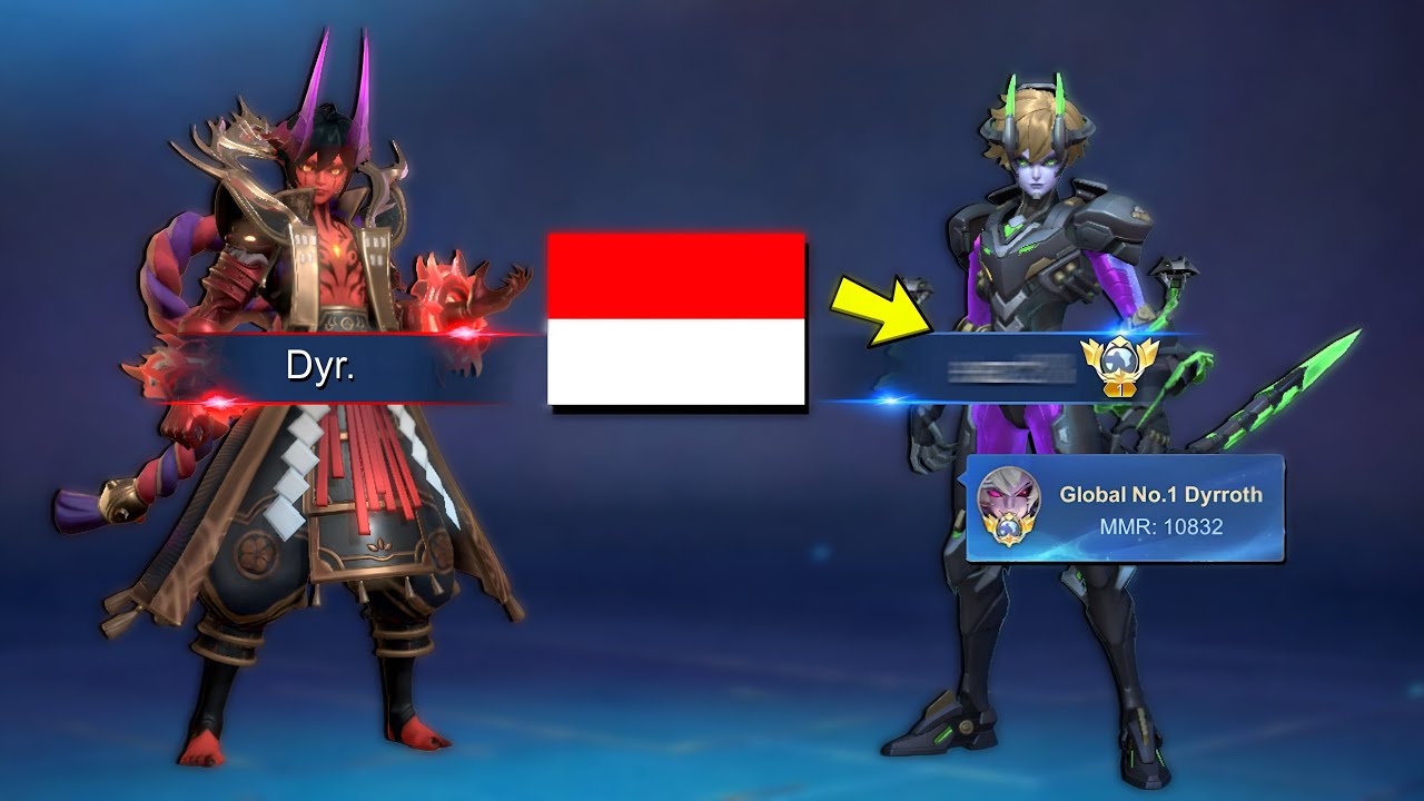 I PLAY IN INDONESIA SERVER 🇮🇩 AND MET THIS TOP 1 GLOBAL INDONESIAN DYRROTH!! 🔥 - Mobile legends
