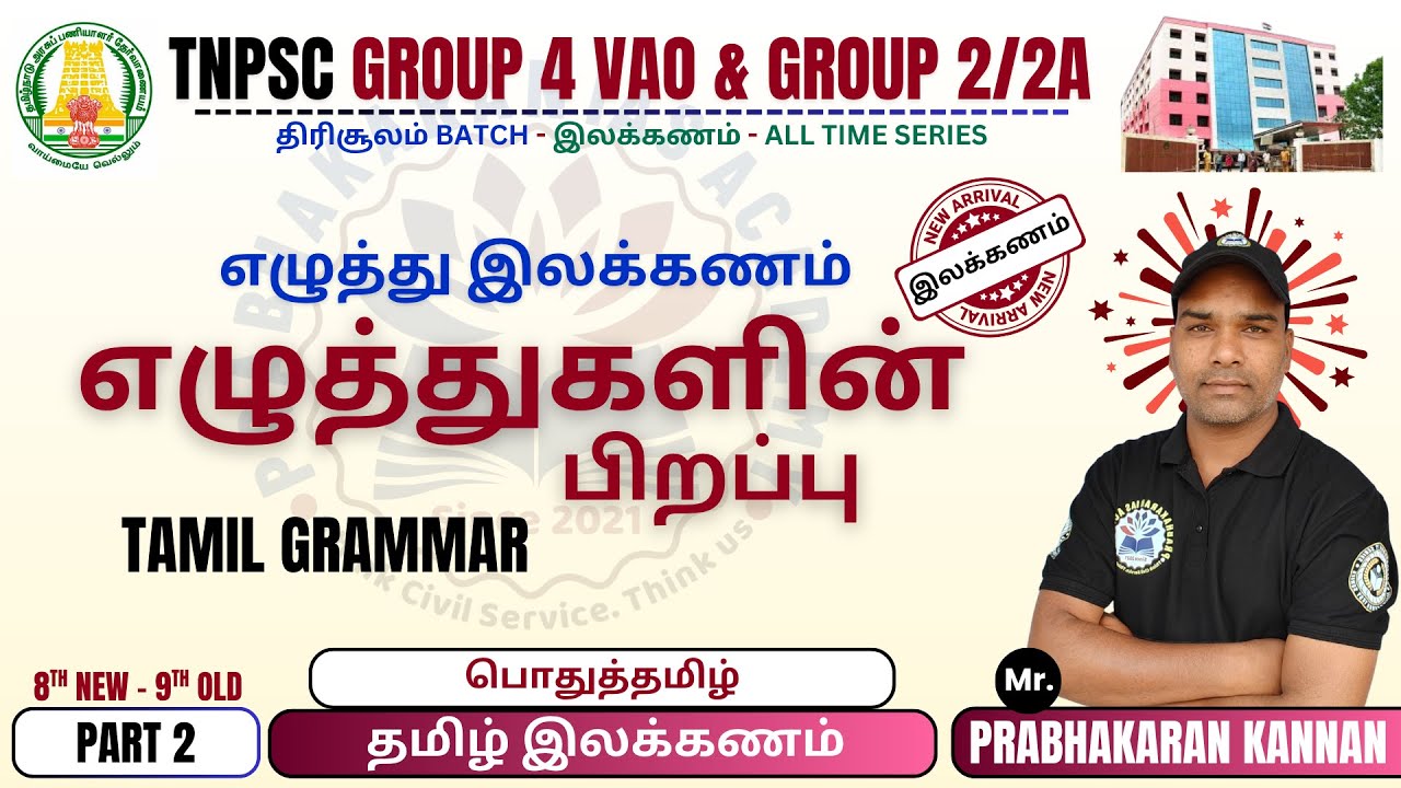 எழுத்துகளின் பிறப்பு | எழுத்துகள் பிறக்கும் இடம் | TNPSC Group 4 | Group 2 | Tamil Ilakkanam Series