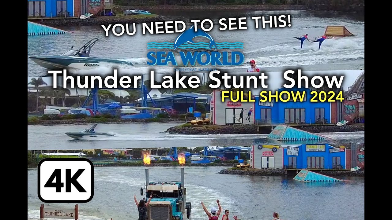 4K Thunder Lake Stunt Show — Sea World, Голд-Кост, Австралия | Ноябрь 2024 г.