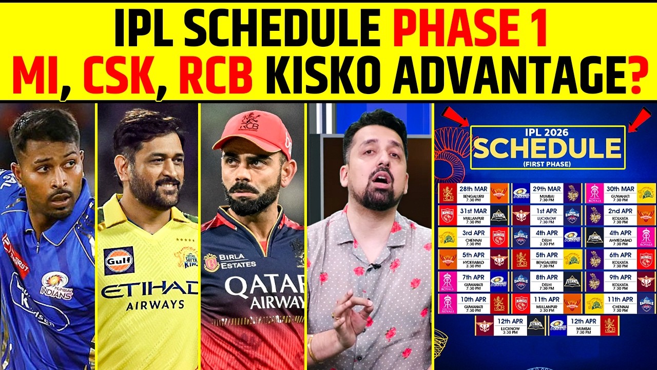 IPL PHASE 1 SCHEDULE OUT! MI, CSK YA RCB – SABSE BADA ADVANTAGE KISKO? 😱#ipl2026 #rcb #miipl #csk