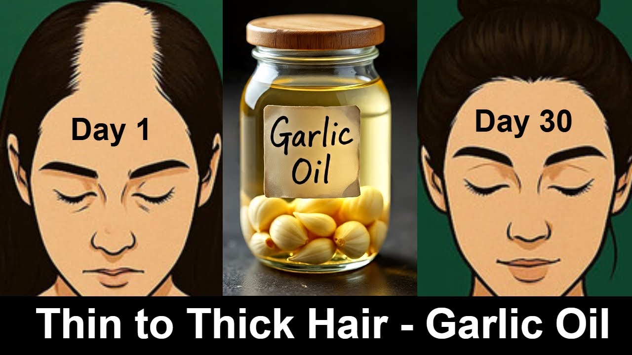 Garlic Oil for Hair Growth - Thin to Thick Hair | Long Hair | Increase Hair Density & Hair Volume