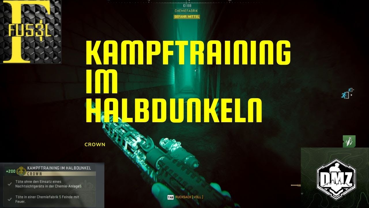 Kampftraining im Halbdunkeln | Crown | CODMW2 | DMZ | Chemiefabrik | Koschei Komplex | Missionsguide