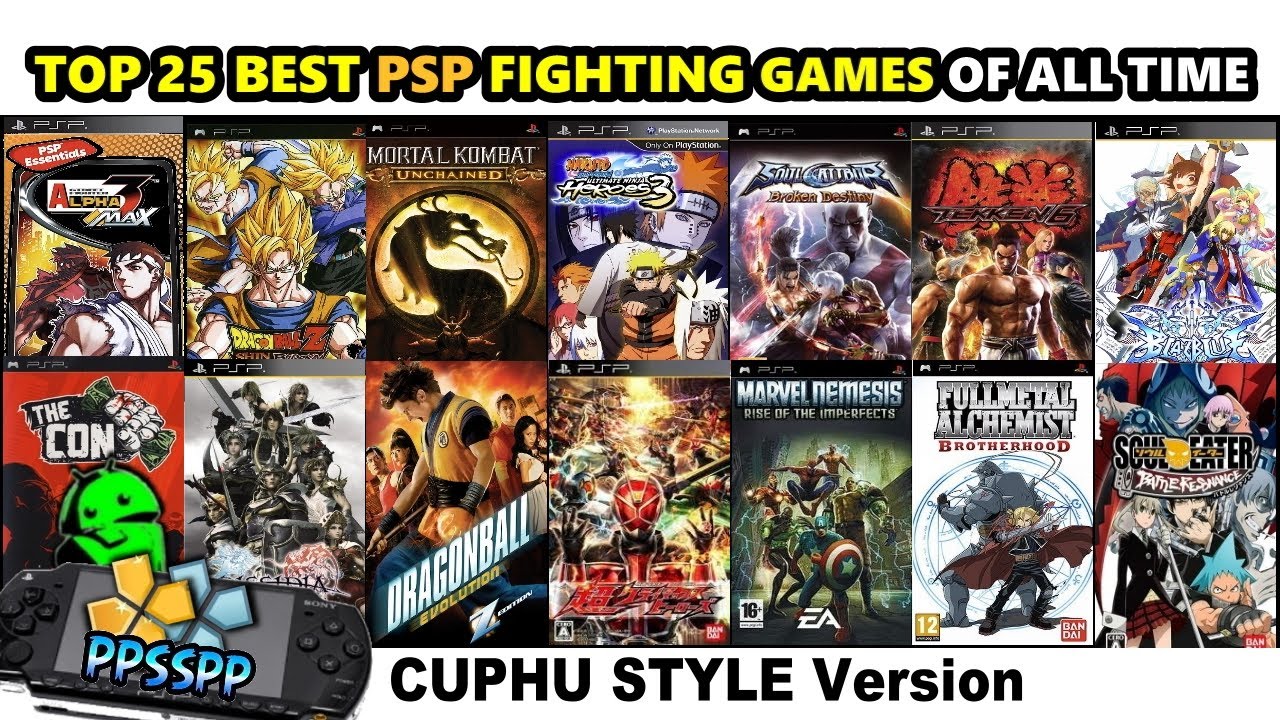 Top 25 Best PSP Fighting Games off All Time for PPSSPP Emulator Android