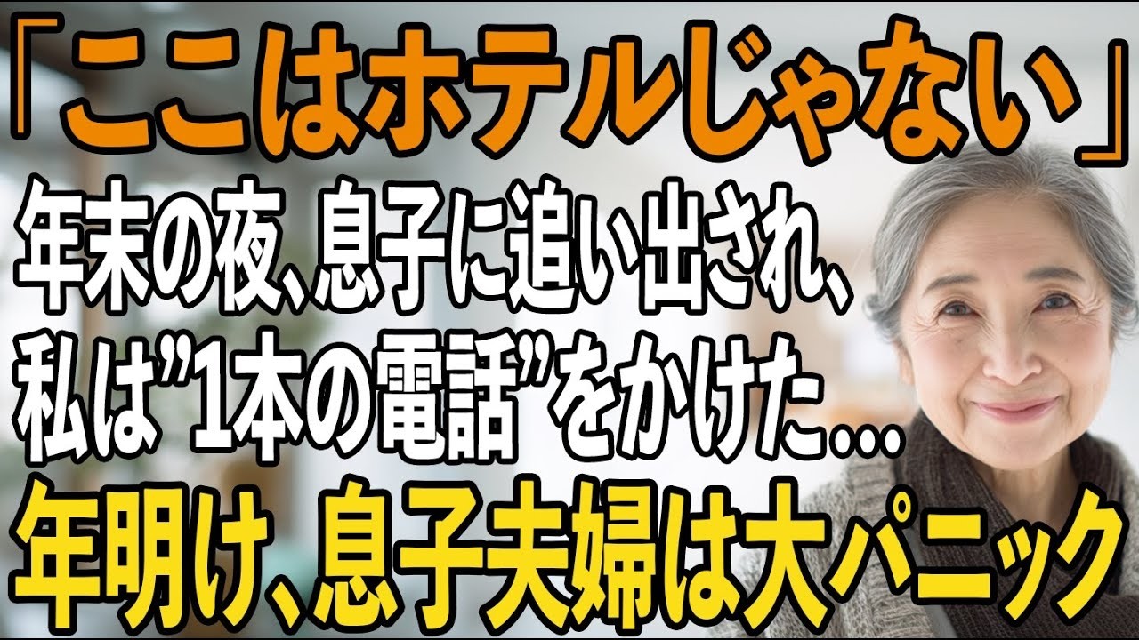 「ここはホテルじゃない」真冬に息子夫婦から追い出され、私はとある決意と共に”1本の電話”をかけたーー年明け、出勤した息子は驚愕することに【シニアライフ】【60代以上の方へ】 1