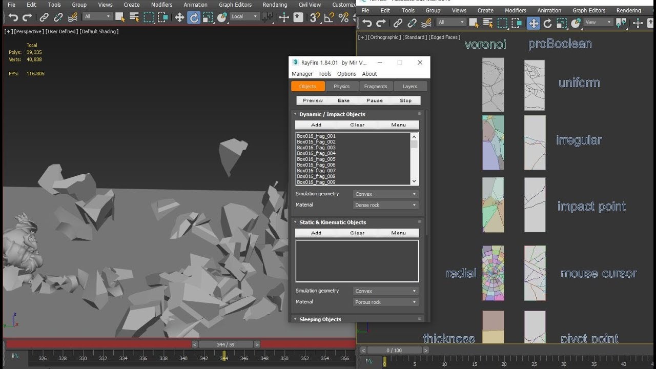 [3DS MAX] 포트폴리오 필수? 레이파이어 다운-설치부터 사용까지!!쉽게 부셔보자!!(rayfire tutorial)