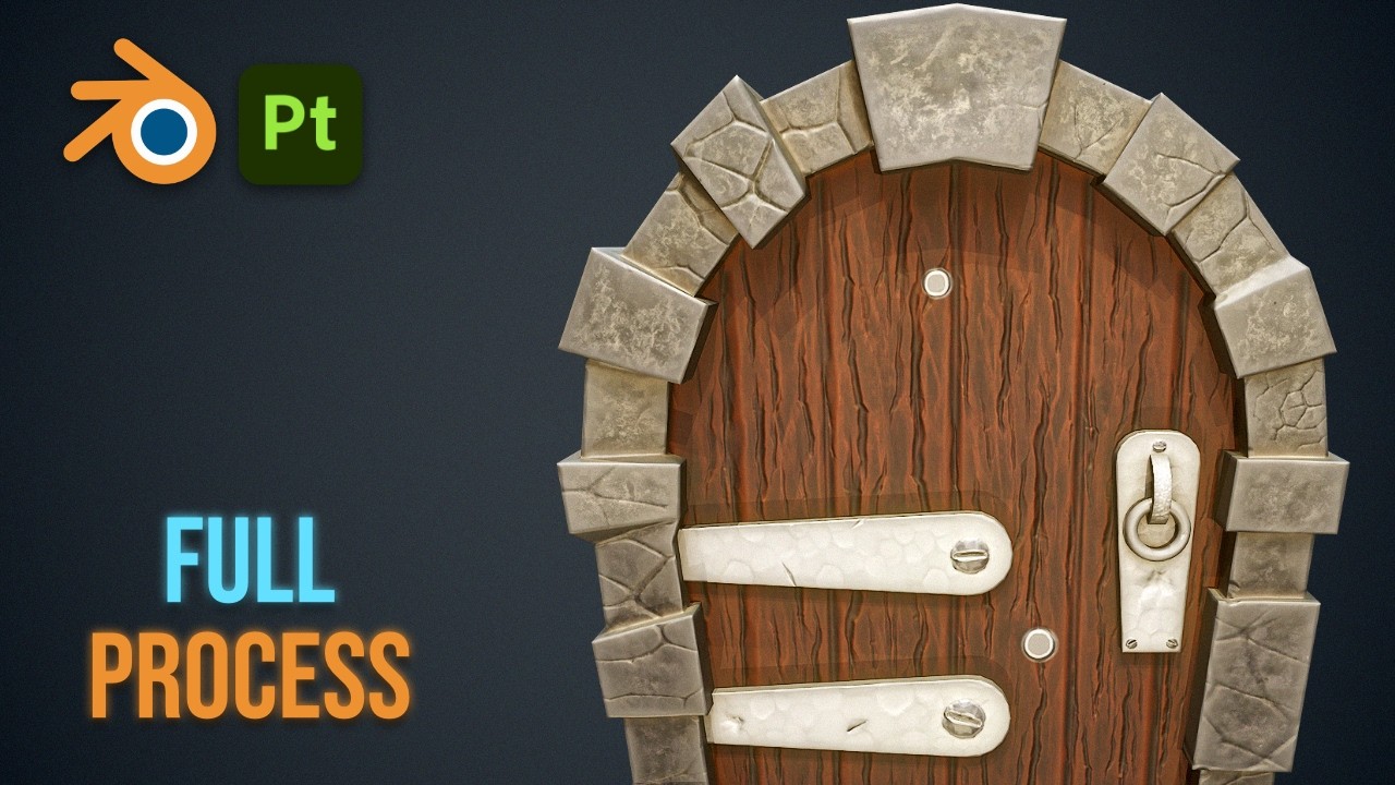 Stylized Door &ndash; Blender 3D Game Asset Workflow