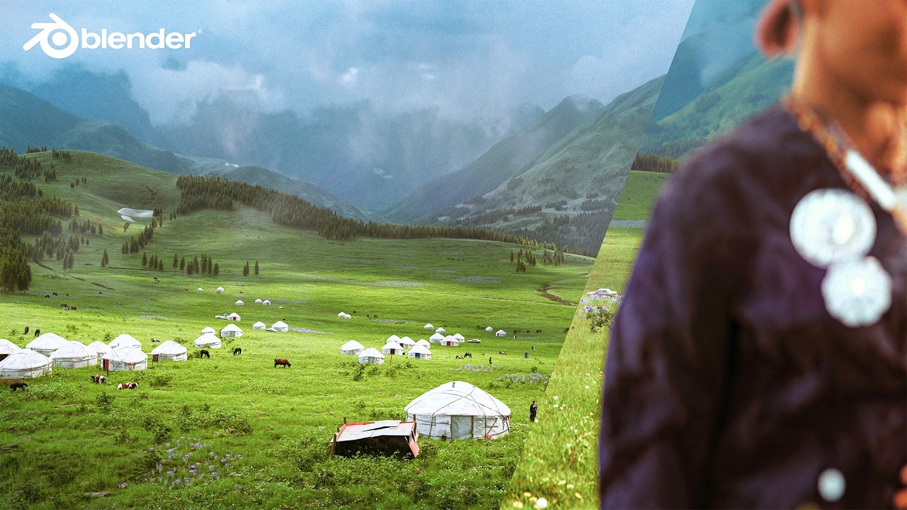 I Tried to Make this Rainy Valley in Blender