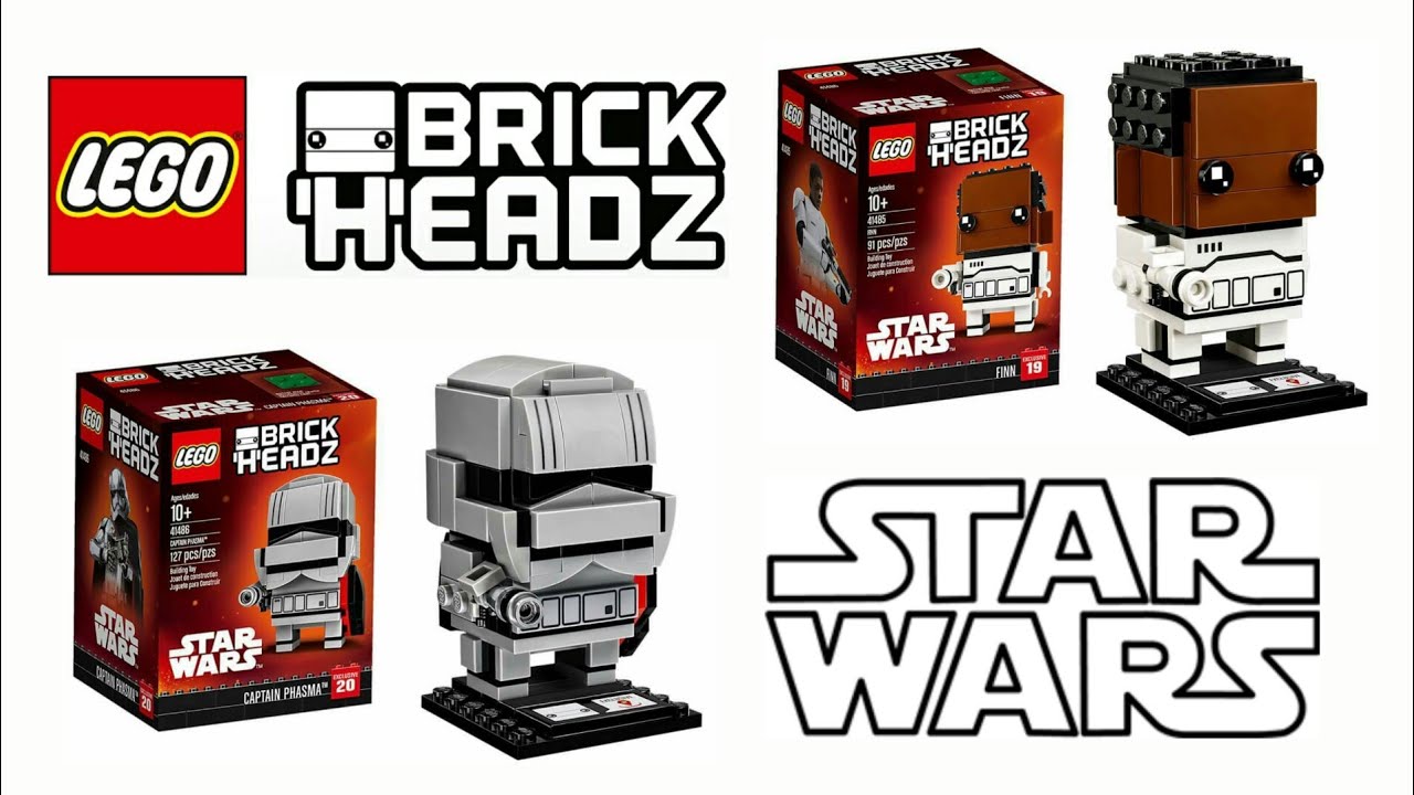 LEGO BrickHeadz&nbsp;Star Wars Finn (41485)&nbsp;and&nbsp;Captain Phasma (41486) set pictures