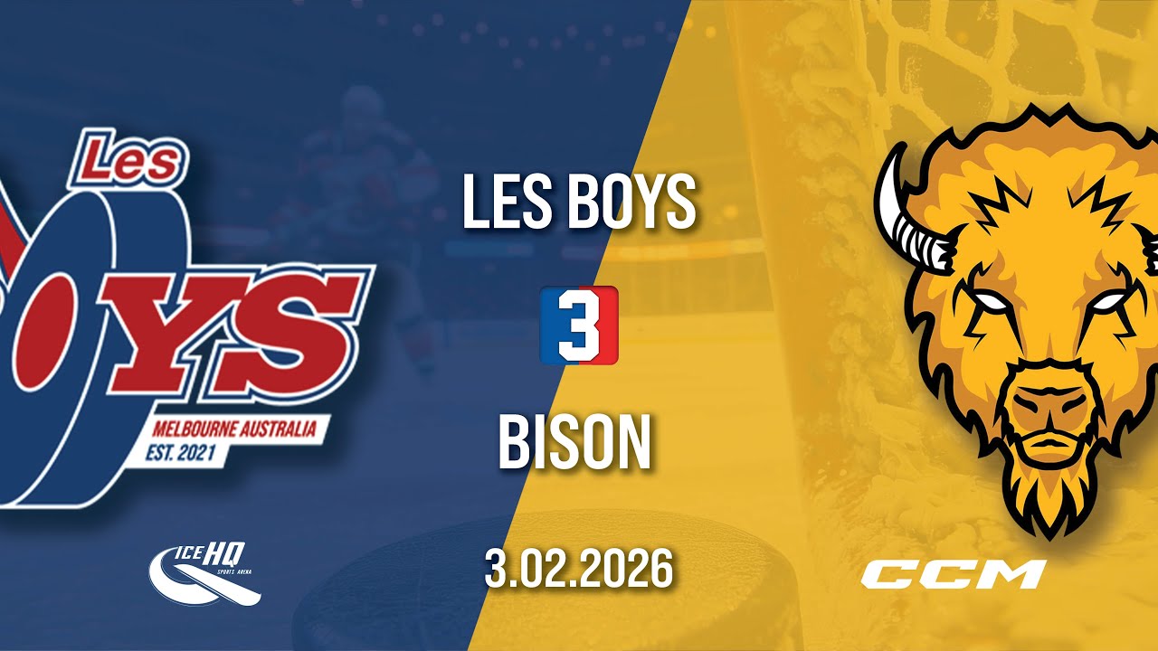 Les Boys vs Bison IHC - Div 3 - 3rd February - iceHQ Rec League ice hockey