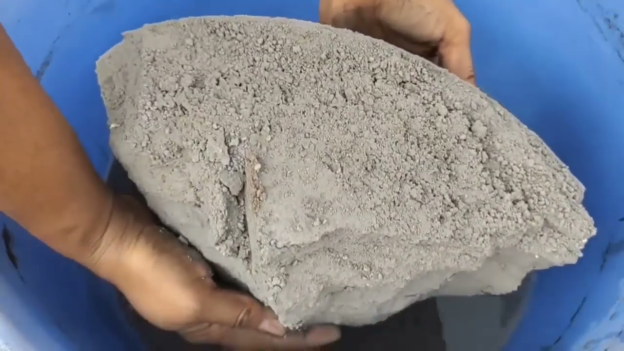 Gritty dusty 🌪️ sand cement crumbling in water 💦 SA ASMR