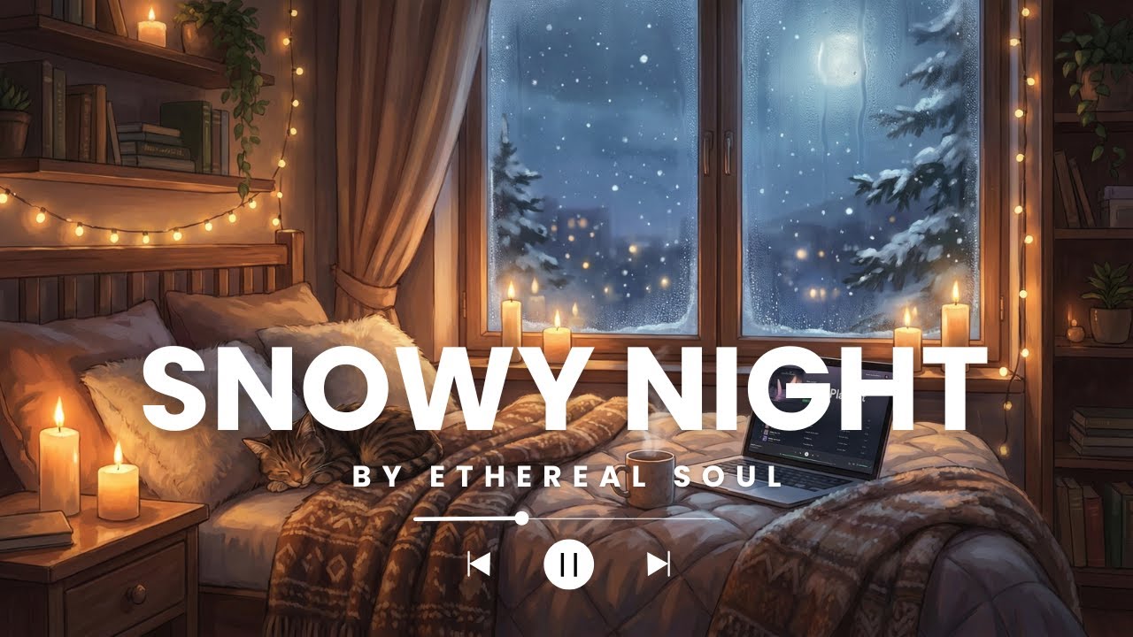Snowy Night Lo-Fi 🌨️ Warm Beats for Study, Sleep & Deep Focus