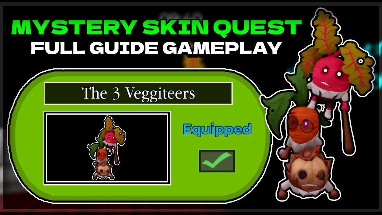 New *THE 3 VEGGITEERS* Mystery Skin Quest Update (Full Guide)