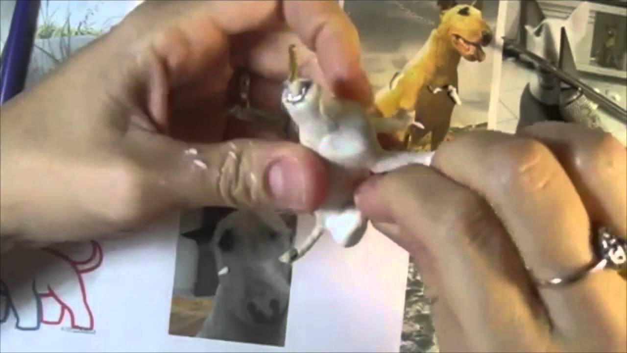 DIY- How to sculpt a Miniature Dog- Bull Terrier -Cold Porcelain or Polymer Clay Tutorial