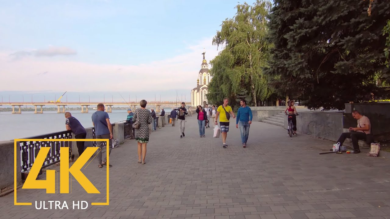 Dnipro, Ukraine - 4K Urban Walking Tour with City Sounds - Trip to Ukraine