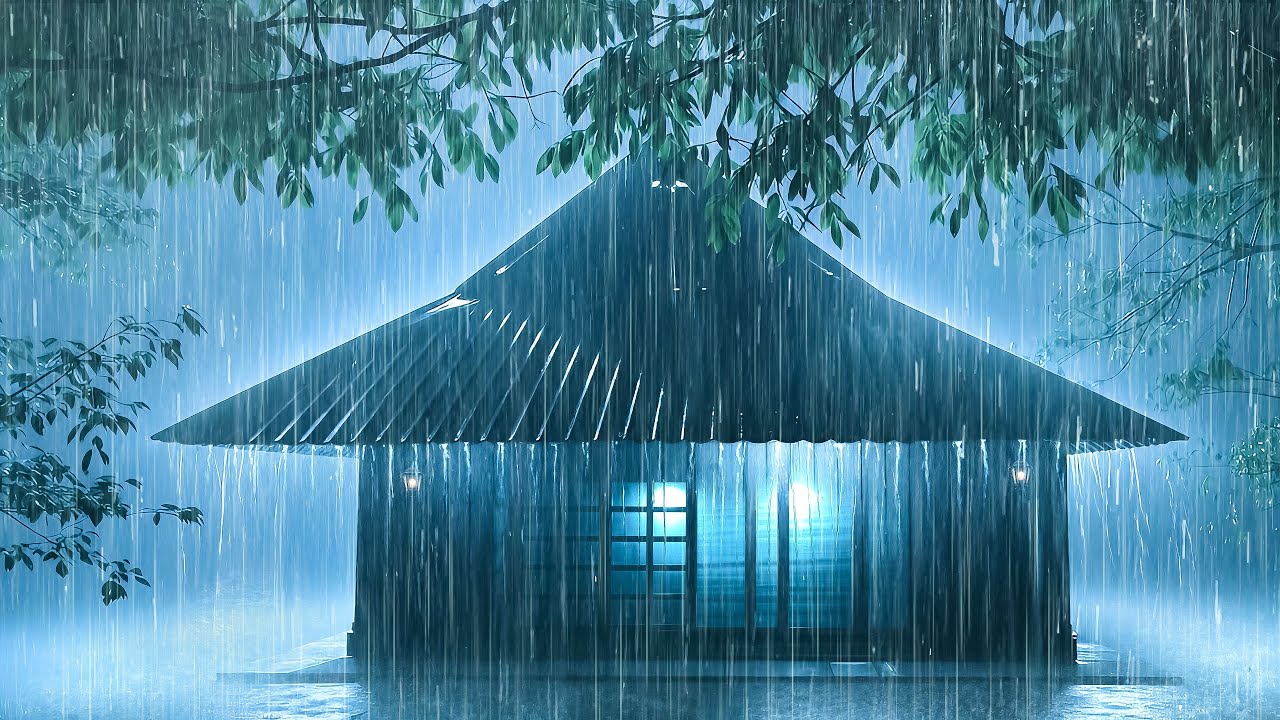 Instant Deep Sleep in 3 Minutes | Heavy Rainfall on a Tin Roof & Intense Thunder on a Strange Night