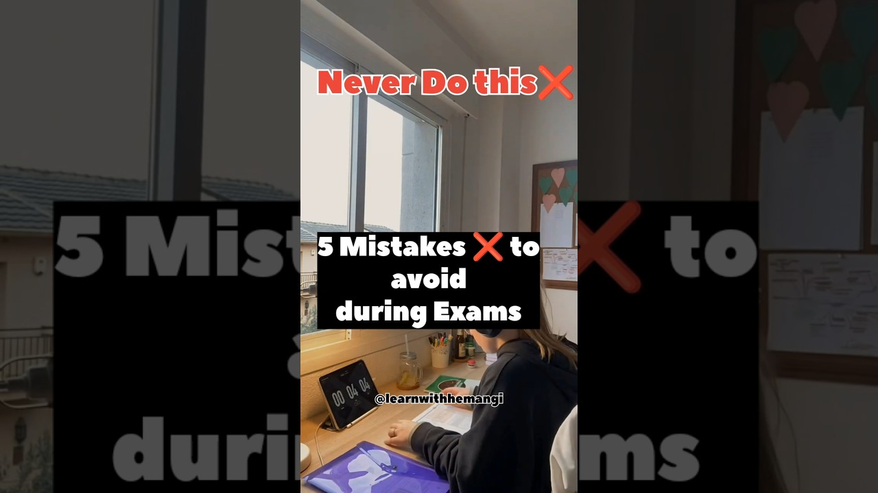 5 Mistakes( गलतियां) to avoid❌ during exam day📝#study #motivation #studytips #mistakes #short #exam