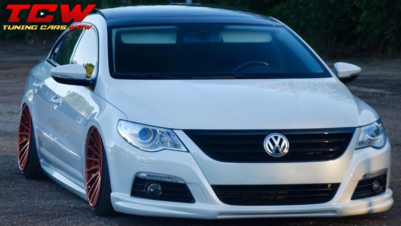 White Wrapp VW Passat CC Bagged on BBS Rs2 Wheels Modified