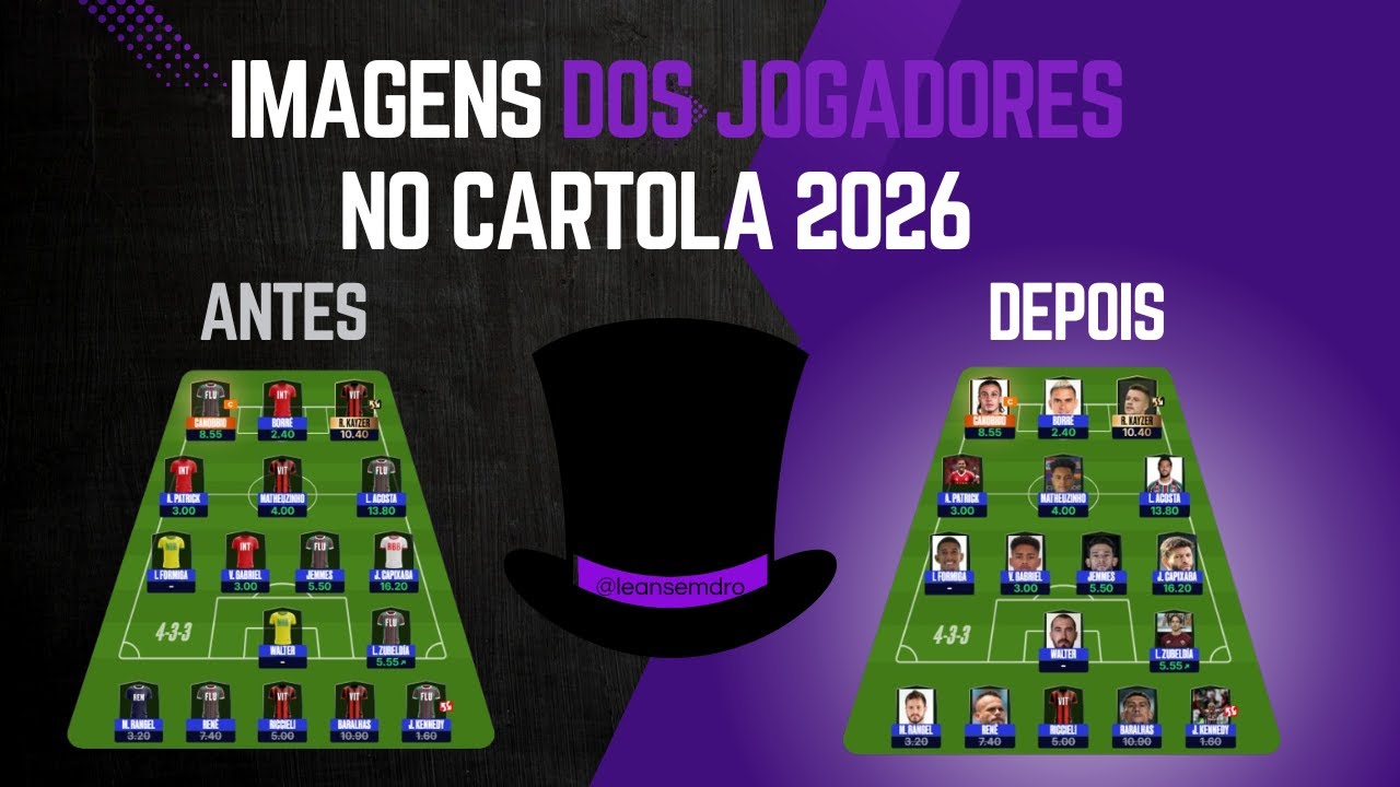 COMO COLOCAR AS IMAGENS DOS ESCUDOS E DOS JOGADORES NO CARTOLA 2026?