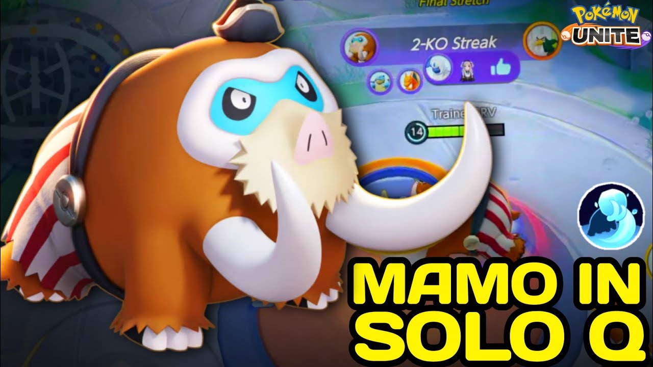 Vanguard Bell Mamoswine Insanely Op in Solo Queue with ice fang 🥶 Pokemon Unite - NINZA PLAYS