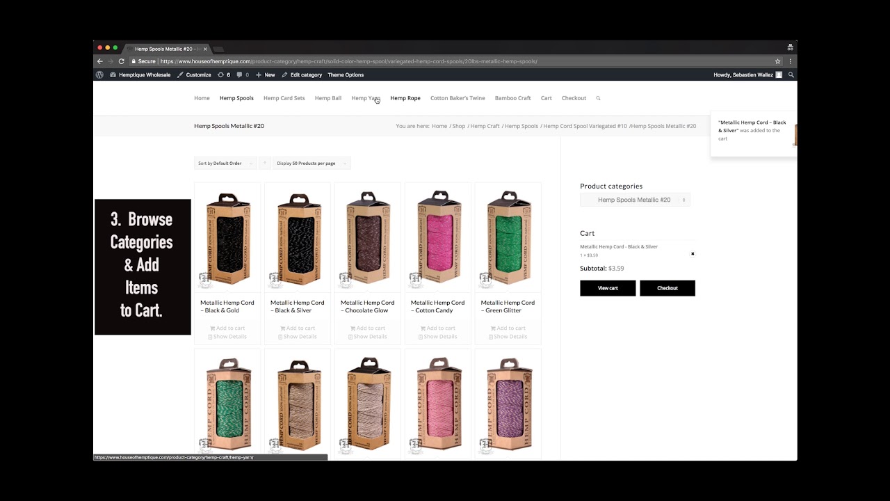 Hemptique Wholesale Online Ordering Tutorial