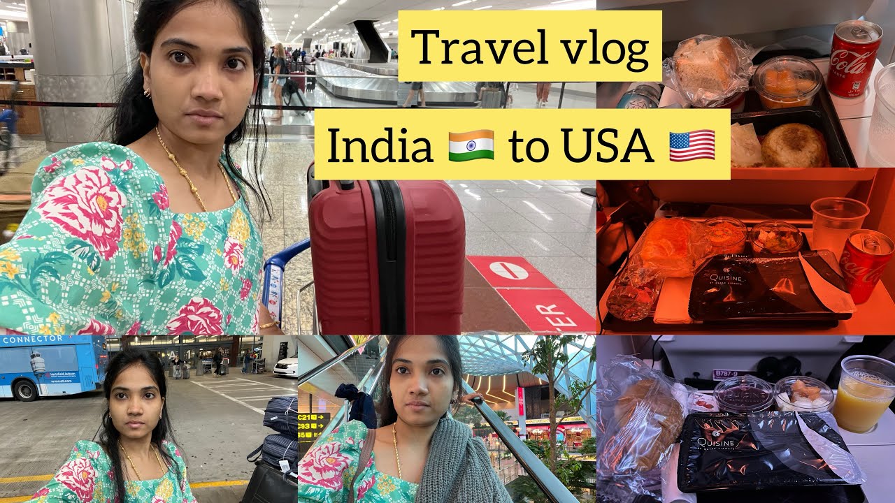 விமான பயணம் India 🇮🇳 to America 🇺🇸 / flight ✈️ travel / tamil vlog / USA tamil vlog