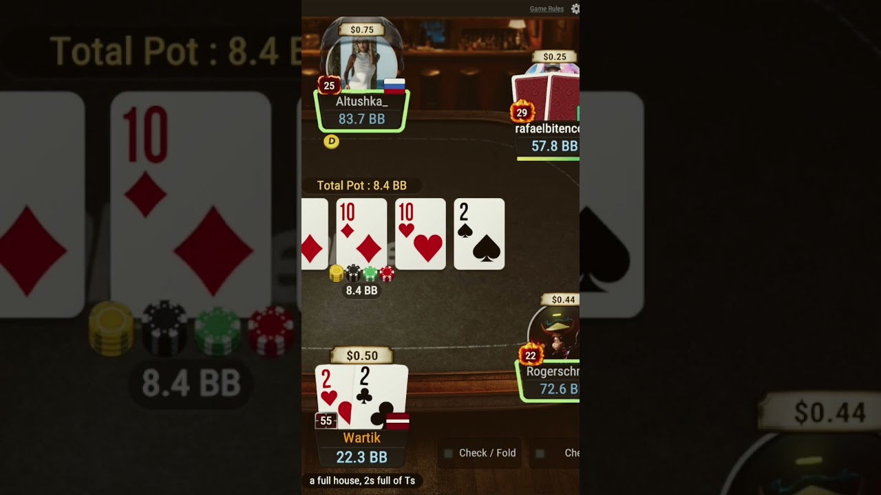 Way you don't check in poker games :)