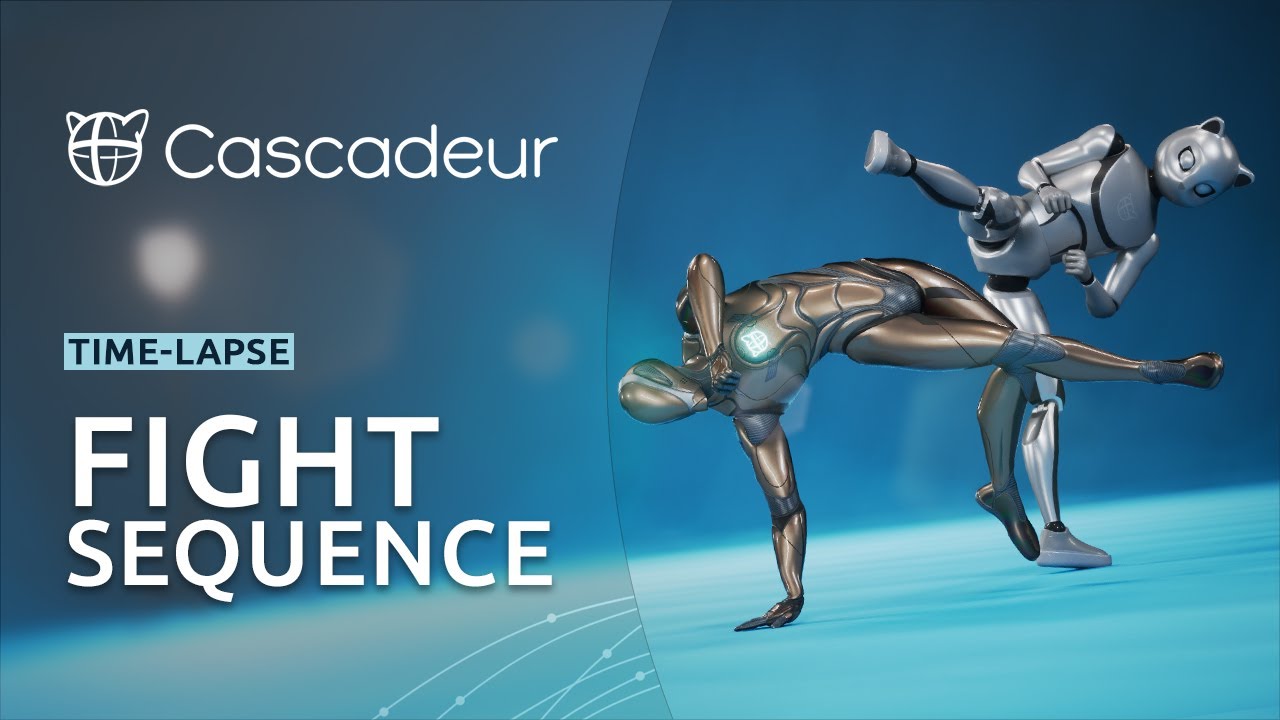 Fight Sequence Keyframe Animation with Reference | Cascadeur Timelapse